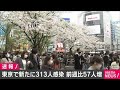 東京都の新規感染者313人　前週日曜より57人増(2021年3月28日)
