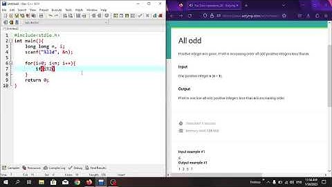 "All odd" in C programming language. #Eolymp problem 8915.