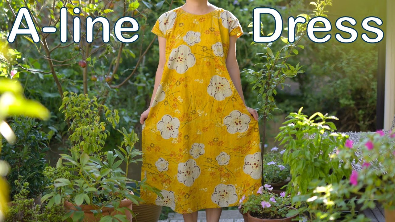 240🧵【A-line kimono dress】着物柄で作る、シンプルでゆったり着