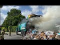 Garbage truck fire tarzana california