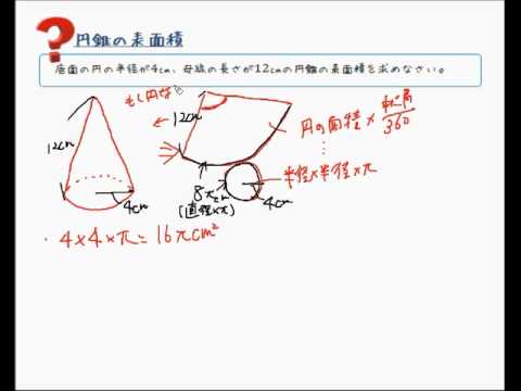 円錐 表面積 裏 ワザ