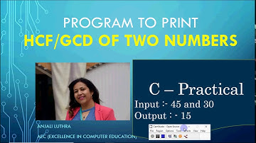 Program to Print HCF/GCD of two numbers | Learn Programming in C
