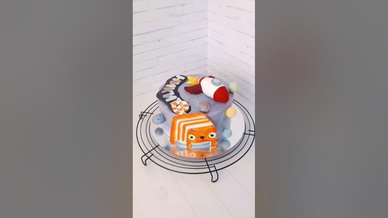 Весёлый Кубокот о космосе. #космос #торт #cake - YouTube