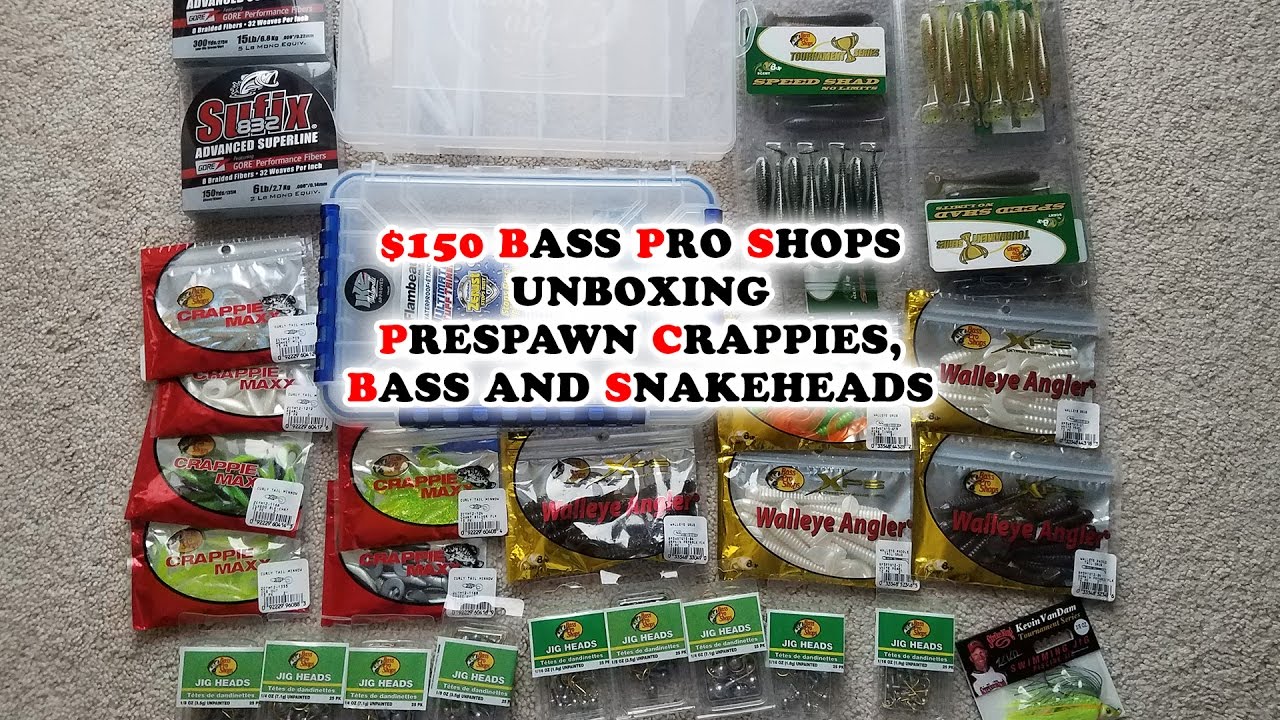 Unboxing 150 Prespawn Fishing Baits from Bass Pro Shops YouTube