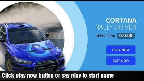 Cortana Rally Driver - UWP Windows Game Tutorial