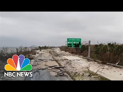 Hurricane ian cuts off island of sanibel from mainland florida