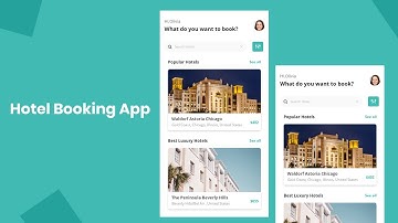 Hotel Booking App Home Page Design in Adobe XD | trendylayouts