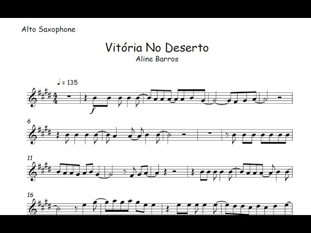 Super Partituras - Vitória No Deserto v.2 (Aline Barros), com cifra