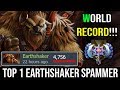 WORLD RECORD!!! Top 1 Earthshaker 4700+ Matches Spammer WTF ONE MAN Echo Slam | Dota 2 Highlights