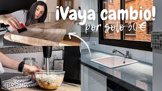 ¡Vaya CAMBIO!  COCINA como NUEVA por 30€ | Pongo VINILO en la ENCIMERA