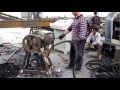Car truck crushed waste tires recycling equipment powder machine production line video