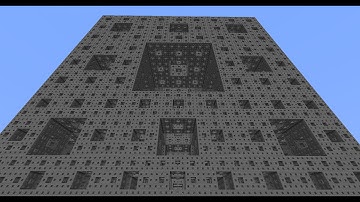 Minecraft Epic Megabuild Menger-Sierpinski Sponge Fractal