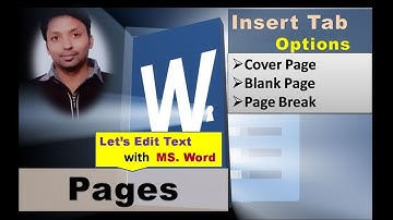 Pages Options(Cover Page, Blank Page, Page Break) - How to use MS Word