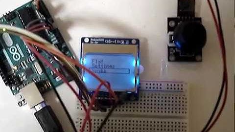 Arduino Uno 로 Nokia5110 LCD 와 Jpystick 모듈을 사용해 메뉴 선택해 보기