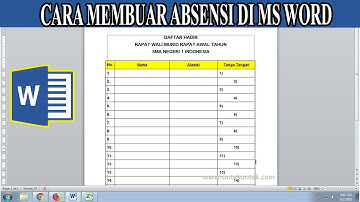Cara Membuat Daftar Hadir Di Ms WORD Absensi Paling Mudah Dan Cepat ||  cara membuat absensi