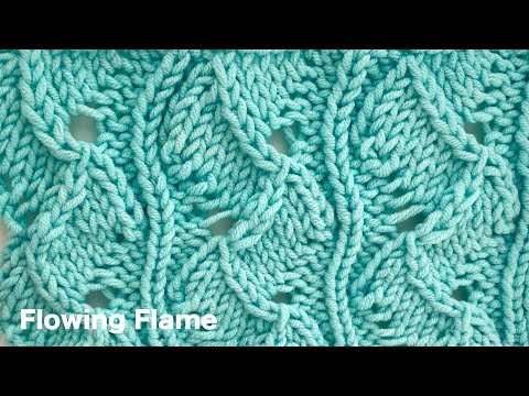 Flowing Flame | Knitting Stitch Pattern For Sweater