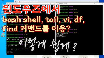 윈도우즈에서 bash, tail, vi, df, find 커맨드 등을 이용할 수 있는 Git bash