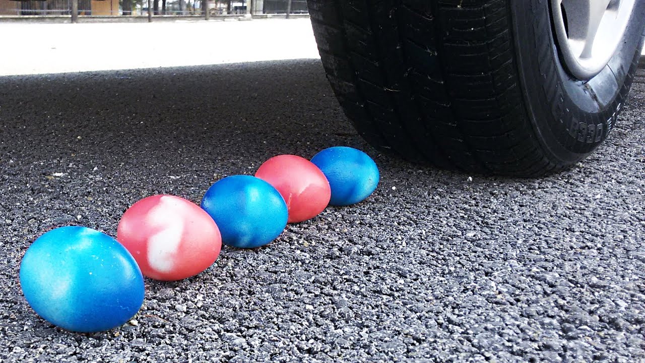 Crushing Crunchy & Soft Things by Car! Experiment car vs eggs - YouTube