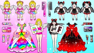 GOOD Teacher vs BAD Teacher Dress Up & Decor - Angel vs Vampire School For Barbie | WOA Barbie House