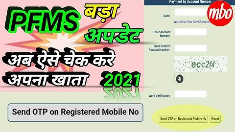 Pfms new update How to Check bank Balance pfms Statement OTP problem #mrbhairabonline