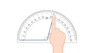 Measuring angles using a protractor