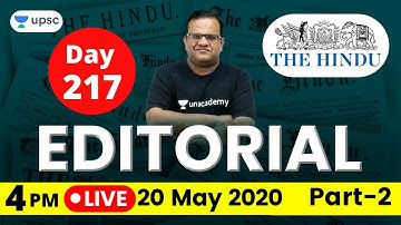 UPSC CSE 2020 | The Hindu Editorial Analysis for IAS Preparation by Ashirwad Sir | 20 May 2020