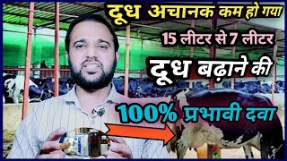 दूध अचानक कम हो गया 15 लीटर से 7 लीटर||तो 100% प्रभावी गाय भैंस का दूध बढ़ाने वाली दवा Dudh badaye