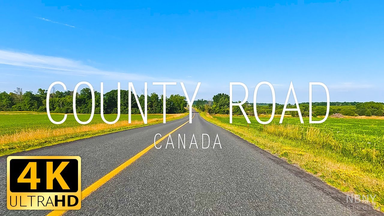 4K 60fps, Driving County Road, Canada - Route#1 (Cycling) - YouTube