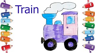 A train  Draw together Learning car names Поезд Рисуем вместе Учим названия автомобилей