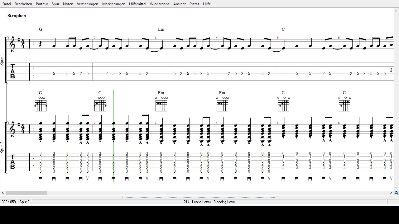 bleeding love chords bleeding love chords