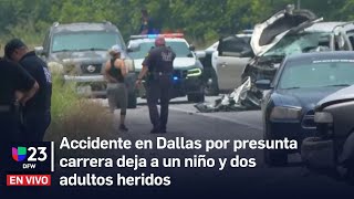 🔴 Accidente en Dallas por presunta carrera deja a un niño y dos adultos heridos