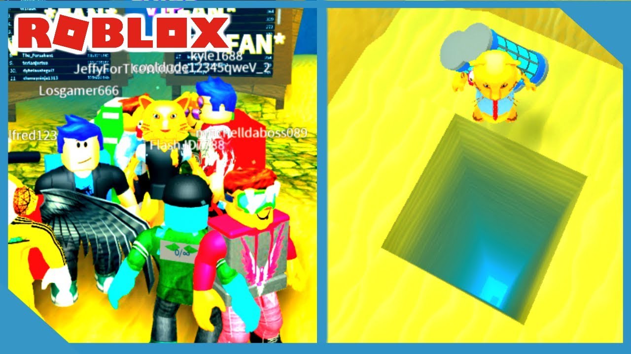 Deepest Hole Ever With Fans Roblox Treasure Hunt Simulator Youtube - roblox treasure hunt simulator fans