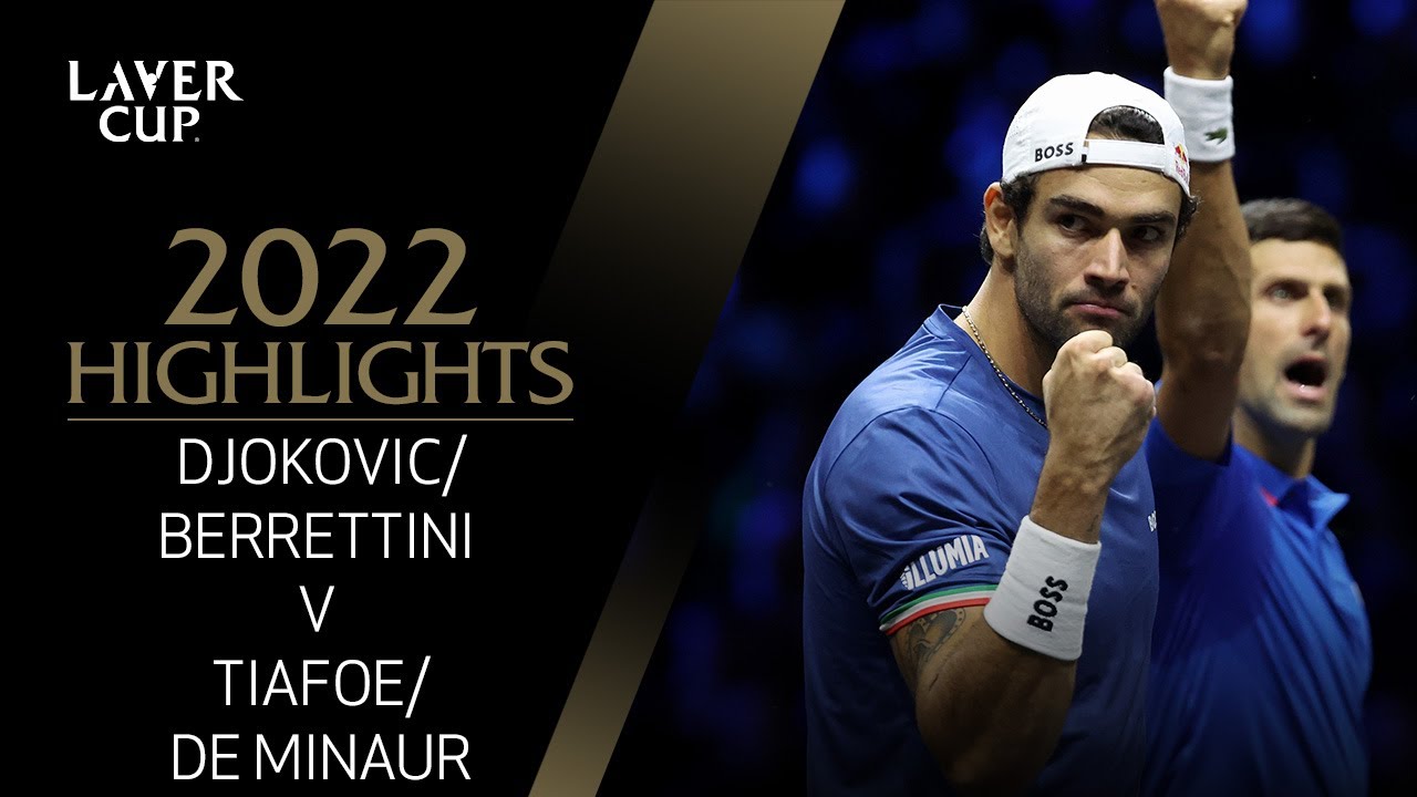 Berrettini/Djokovic v de Minaur/Sock Highlights Laver Cup 2022 Match 8