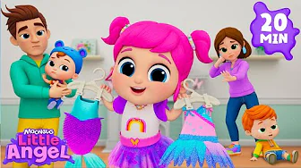 Get Ready With Jill! 👚 Dress Up Song +More! | Little Angel Kids Songs & Nursery Rhymes