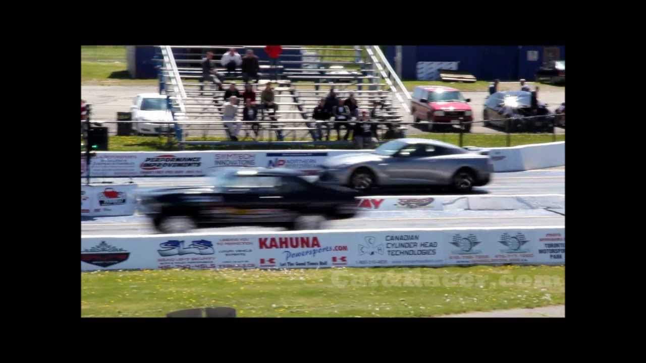 Car&Racer's Switzer R1K GTR -10.18 ET Pump Gas Run vs. Pro Dragster