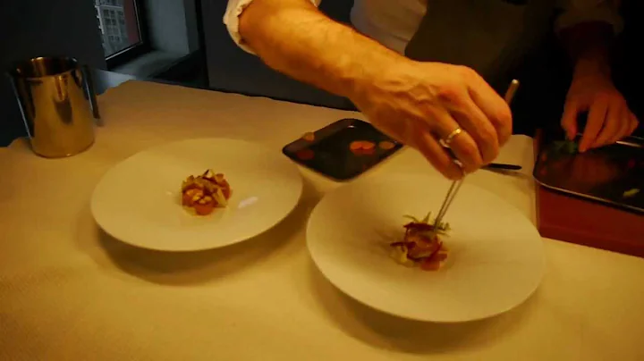Geunes prepares lobster at the 2 Michelin 't Zilte...