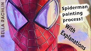 Spiderman acrylic painting!