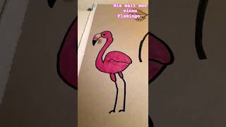 wie malt man einen Flamingo kleinekunst drawing tutorial trending viral