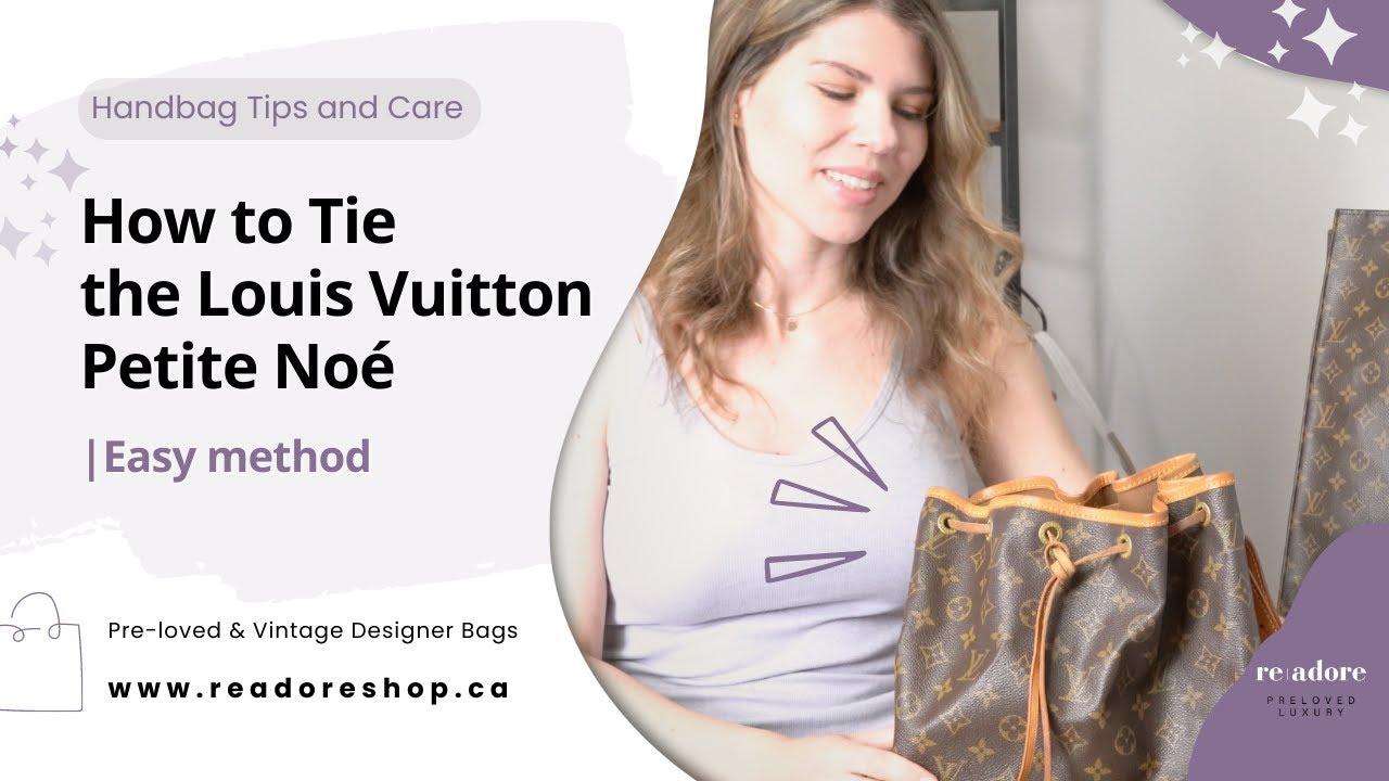 Great idea to replace leather liniard with favorite scarf on your Louis  Vuitton Epi petit Noe.