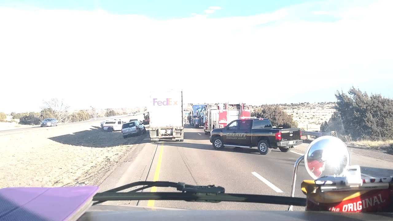 Santa Rosa, NM semi/car crash YouTube