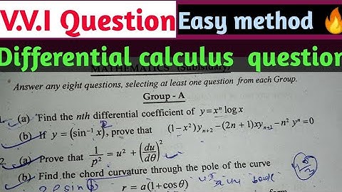 Differential calculus important Subjective question||Question bank solution||Maths Honours part 1|