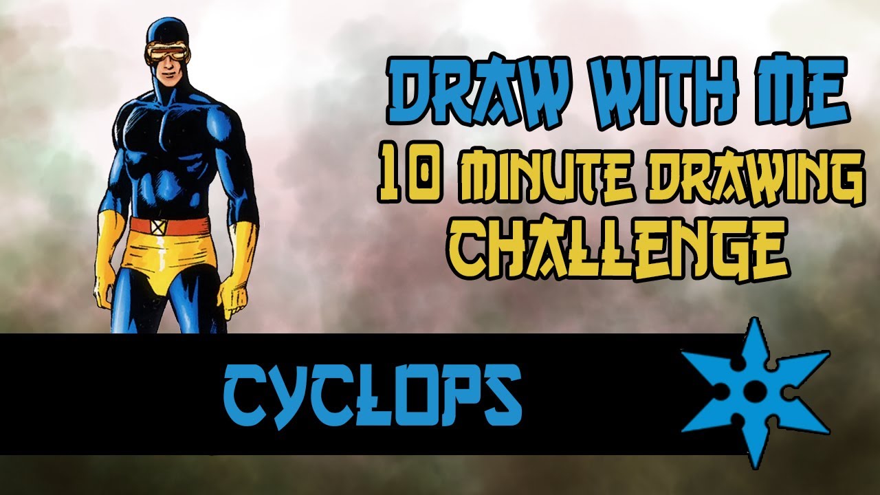 Draw with me! #cyclops 10 Minute Drawing Challenge #artchallenge #xmen ...