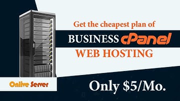 Get the cheapest plan of Business #Cpanel web Hosting at $5/month by @OnliveServer