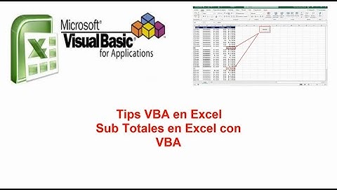 Sub Total en Excel Tips VBA en Excel