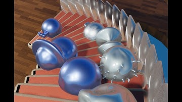 Blender softbody simulation falling balls 3d animation v25