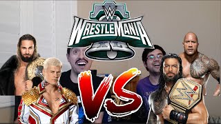 Wrestlemania 40 Night 1 Reactions - Seth Rollins & Cody Rhodes vs The Rock & Roman Reigns