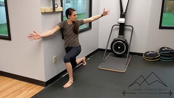 Split Squat Thoracic Rotation at Wall