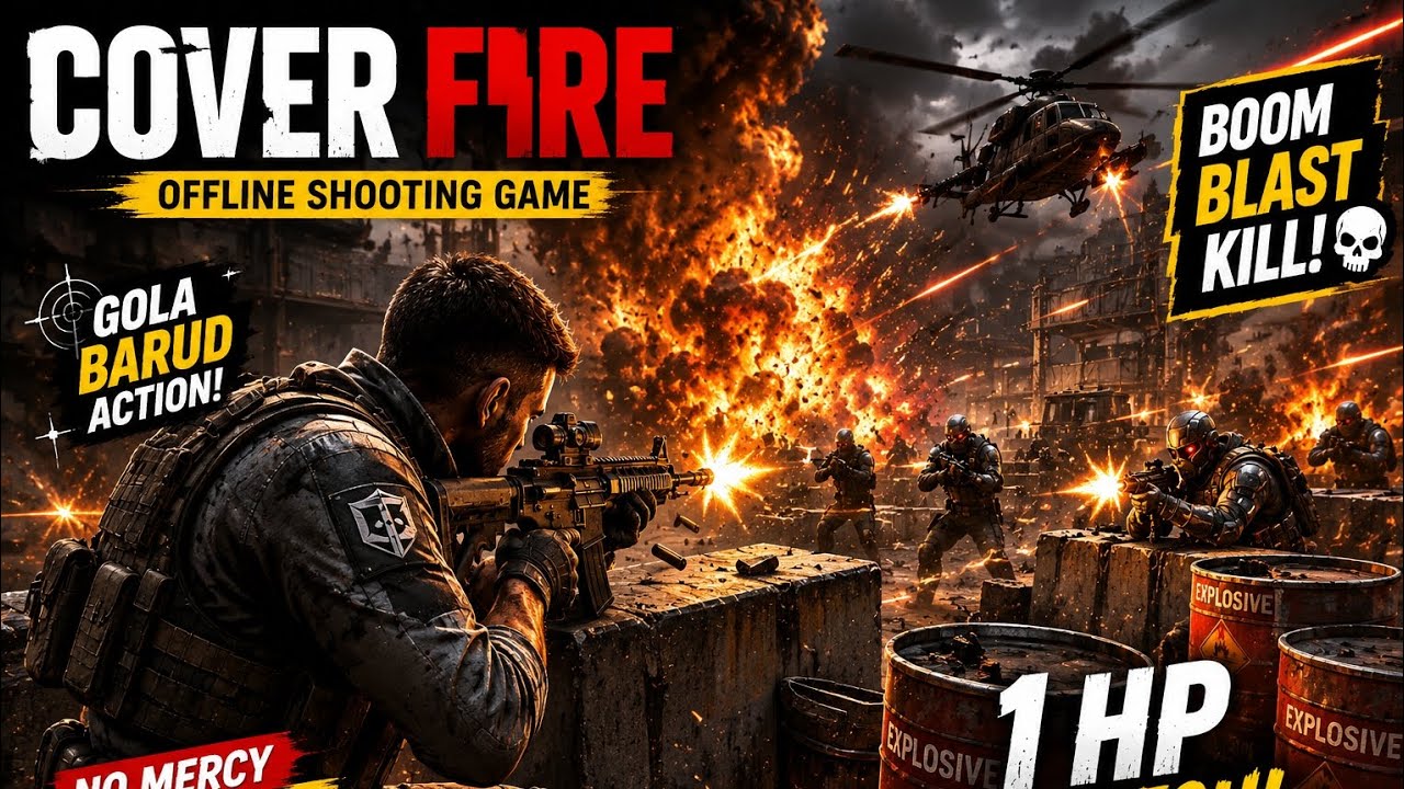 COVER FIRE 🔥 Gola Barud Action Gameplay | 1 HP Clutch Impossible Win ...