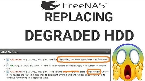Freenas Replacing degraded HDD