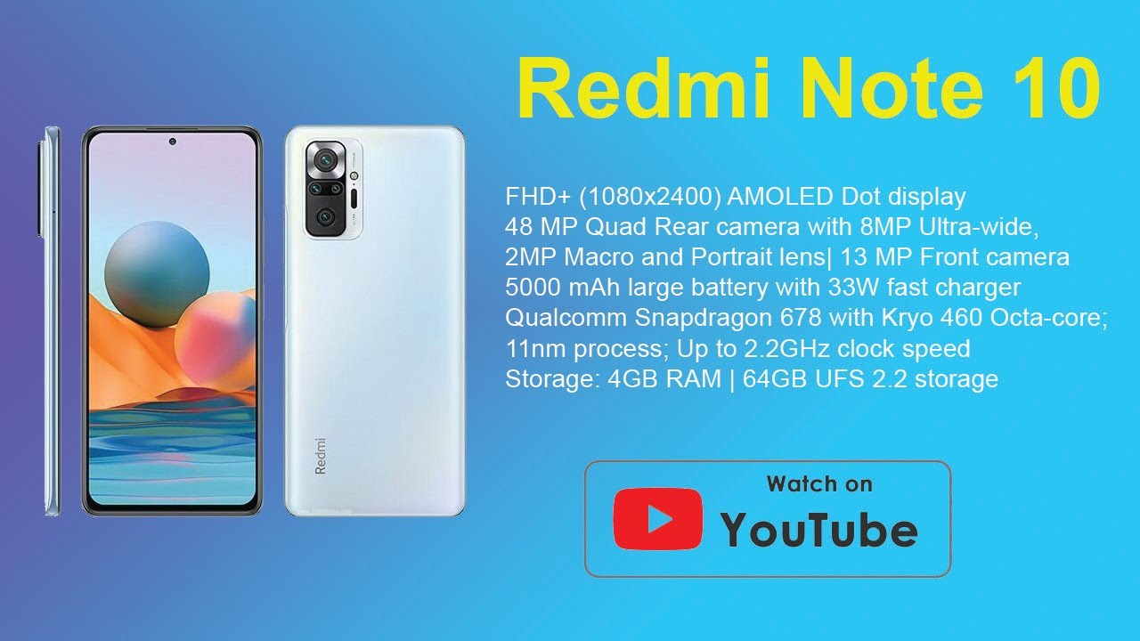 Redmi Note 10 Frost White, 4GB RAM, 64GB Storage Unboxing
